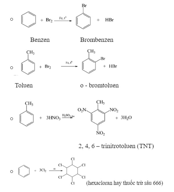 phản ứng thế của benzen hóa hữu cơ 11