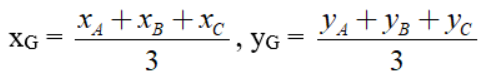Cho tam giác ABC có A(xA, yA), B(xB, yB), C(xC, yC)