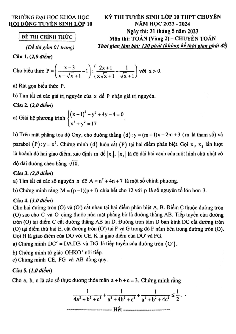 de-thi-vao-lop-10-mon-toan-chuyen-dai-hoc-khoa-hoc-hue-nam-2023