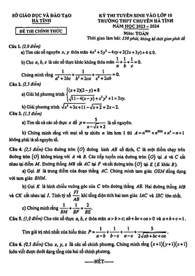 de-thi-vao-lop-10-mon-toan-chuyen-ha-tinh-nam-2023