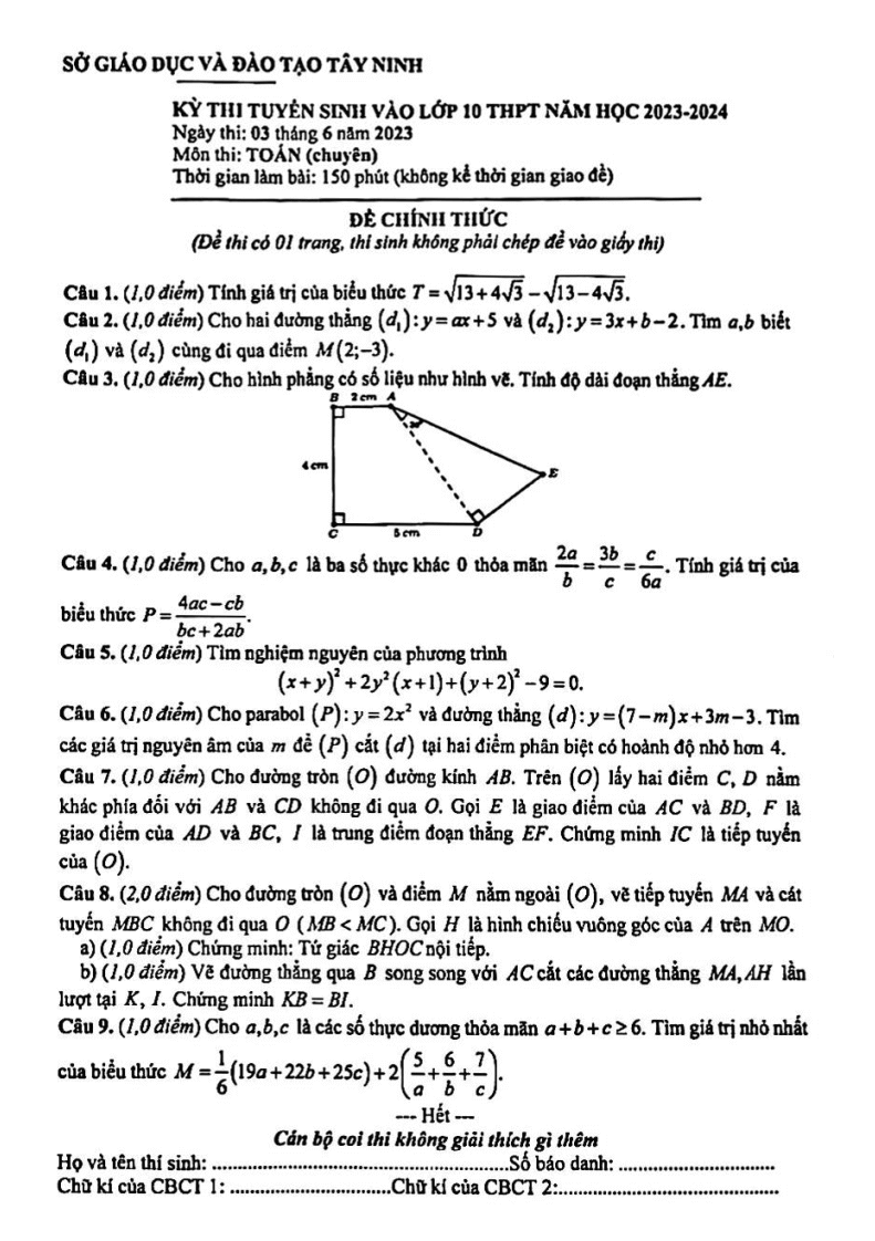 de-thi-vao-lop-10-mon-toan-chuyen-tay-ninh-nam-2023